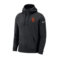 USC Trojans Men's Nike Black SC Interlock Club Fleece Full Zip Hoodie